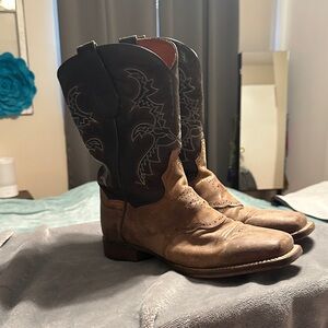 Dan Post Two-Tone Western Boots - Brown and Black